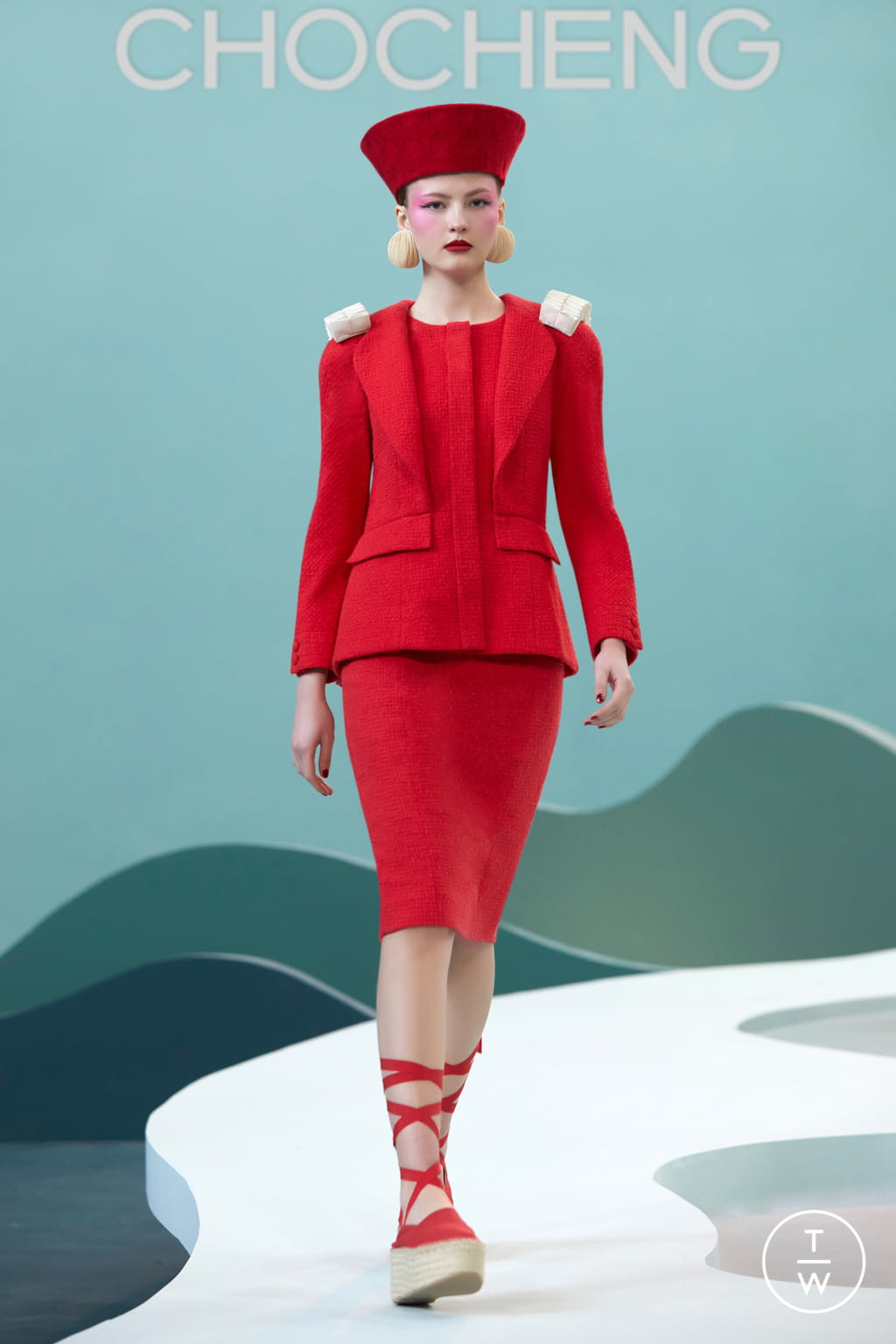 Fashion Week New York Fall/Winter 2021 look 14 de la collection Chocheng womenswear