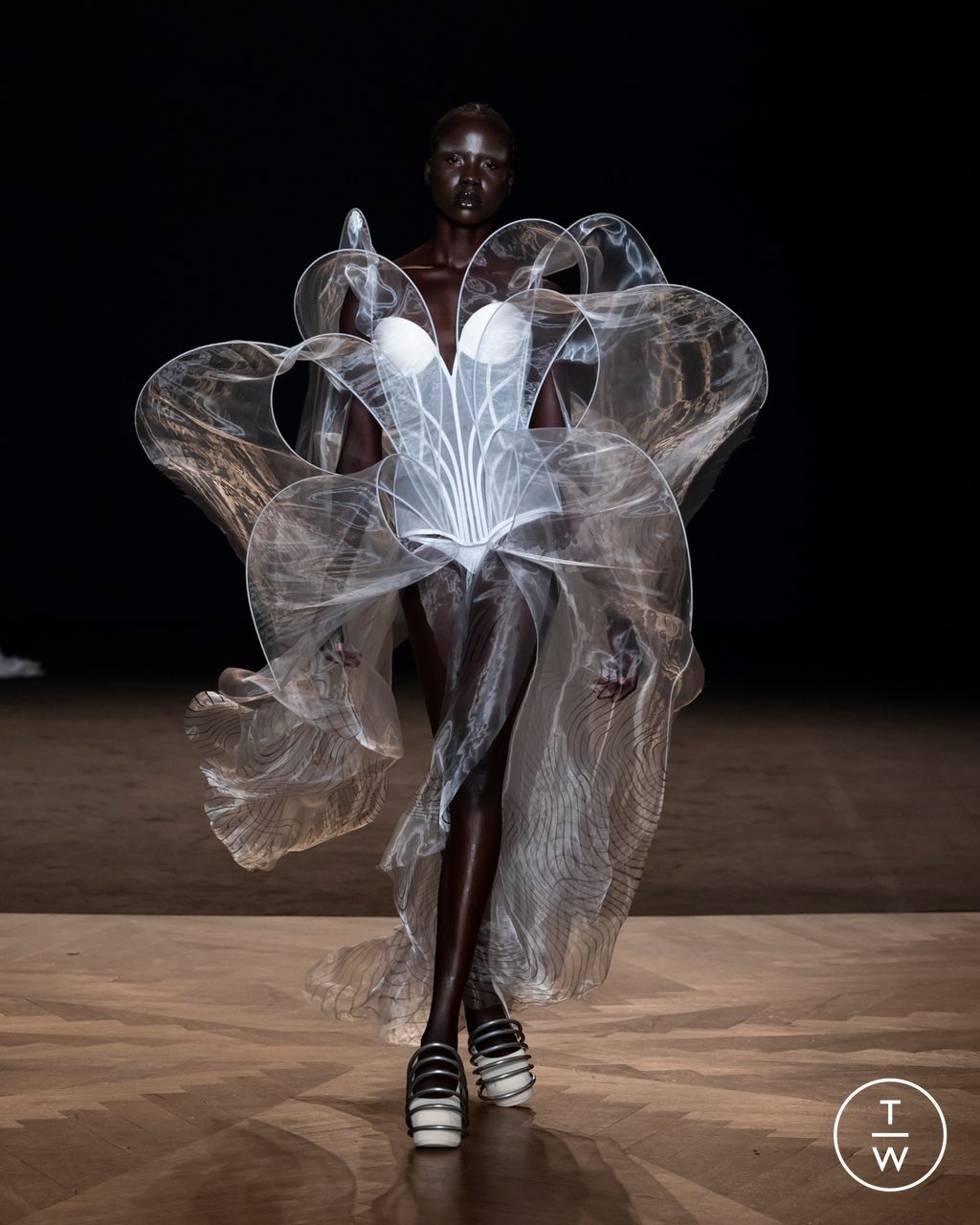 Fashion Week Paris Fall/Winter 2025 look 14 from the Iris Van Herpen collection 高级定制