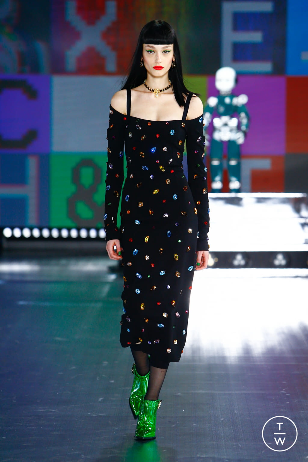 Fashion Week Milan Fall/Winter 2021 look 20 de la collection Dolce & Gabbana womenswear