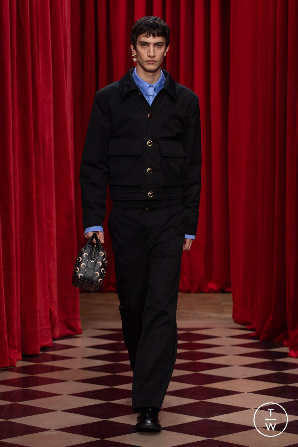Fashion Week Paris Fall/Winter 2025 look 17 from the Marine Serre collection womenswear