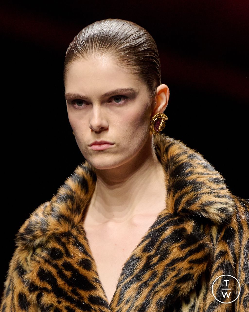 Fashion Week Milan Fall/Winter 2025 look 8 from the Roberto Cavalli collection womenswear accessories