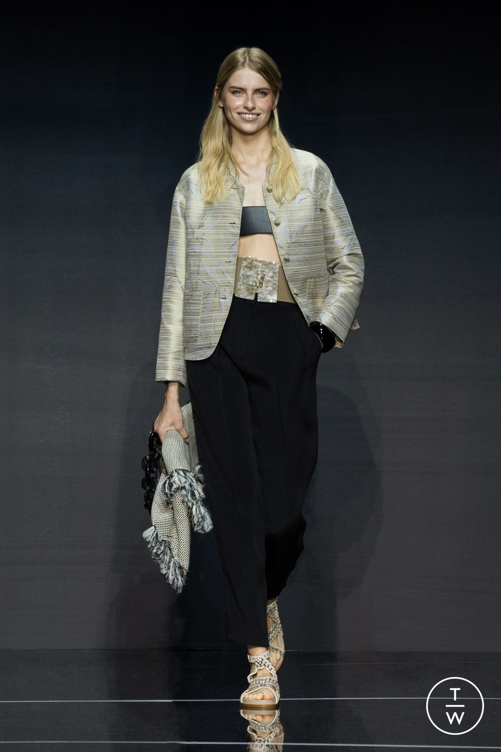 Fashion Week Milan Spring/Summer 2024 look 2 from the Emporio Armani collection womenswear