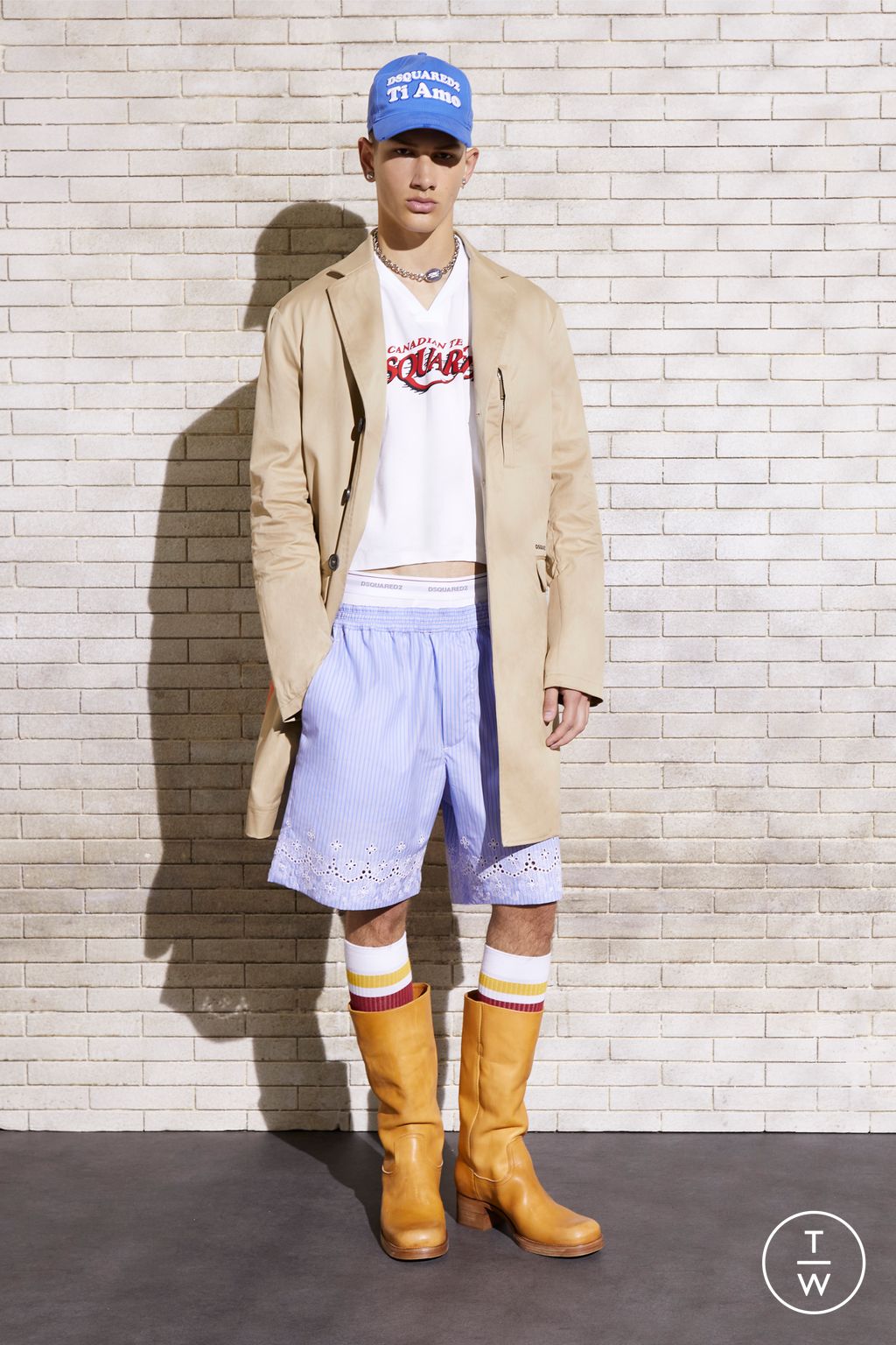 Fashion Week Milan Resort 2024 look 2 from the Dsquared2 collection menswear