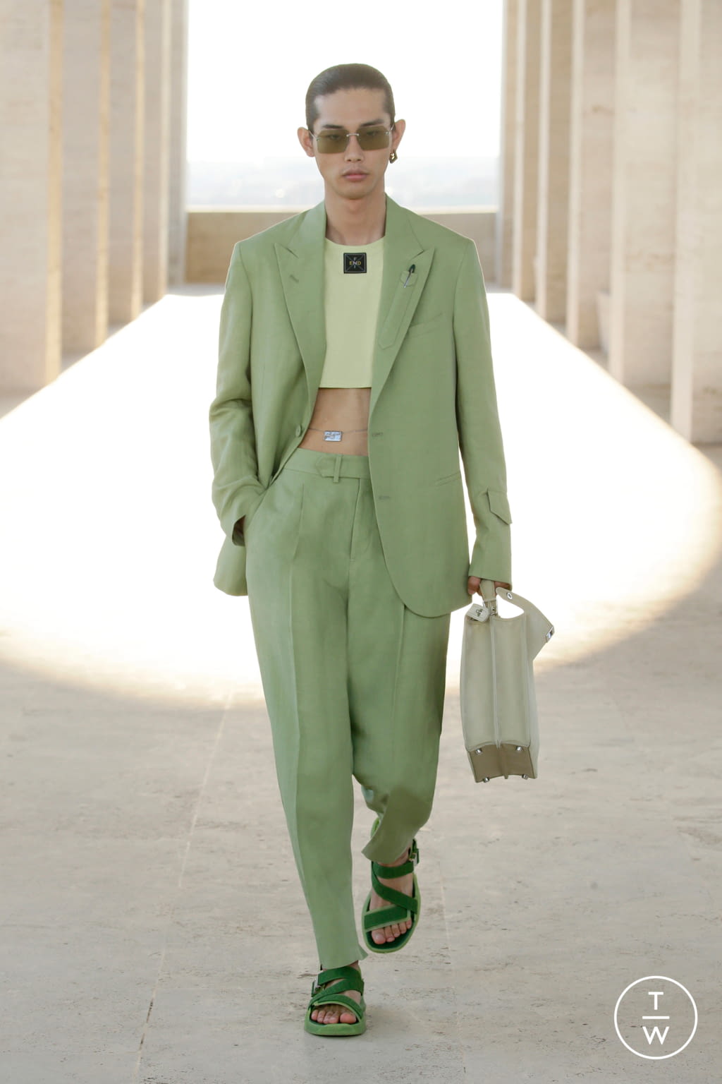 Fashion Week Milan Spring/Summer 2022 look 2 from the Fendi collection menswear