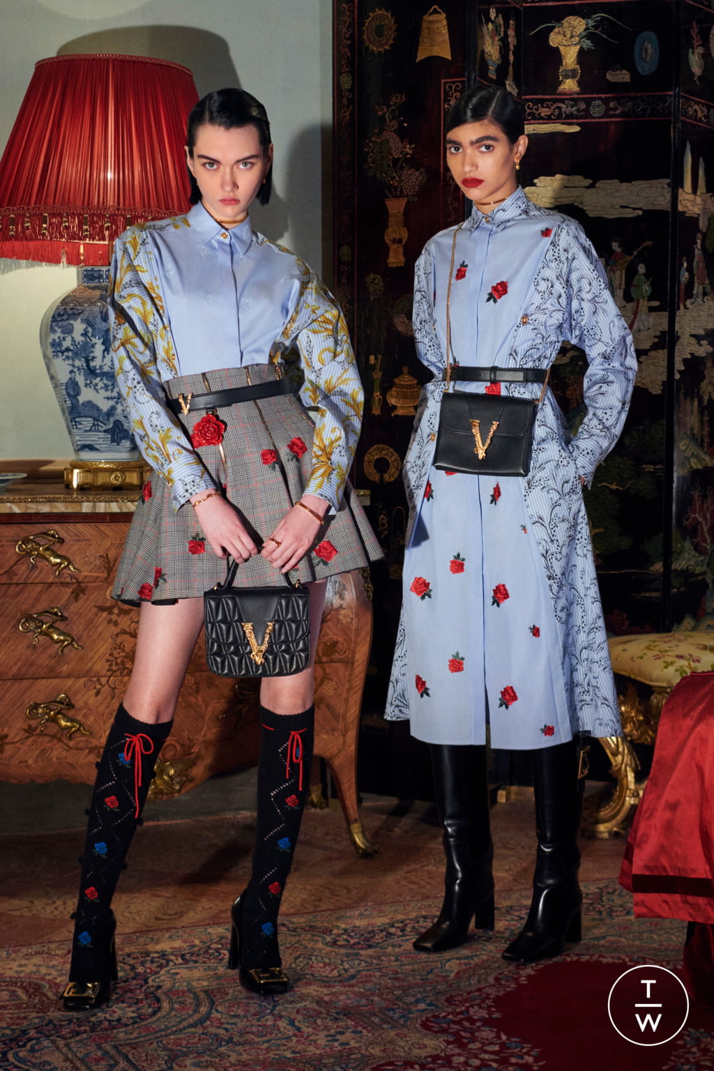 Fashion Week Milan Pre-Fall 2020 look 2 de la collection Versace womenswear
