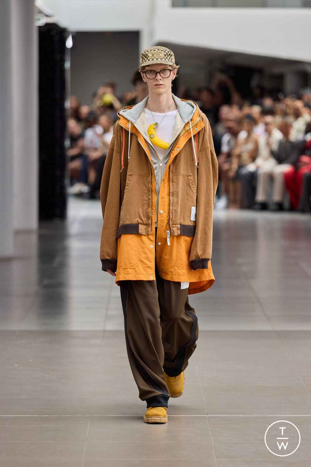 Fashion Week Paris Spring/Summer 2026 look 20 from the Maison Mihara Yasuhiro collection menswear