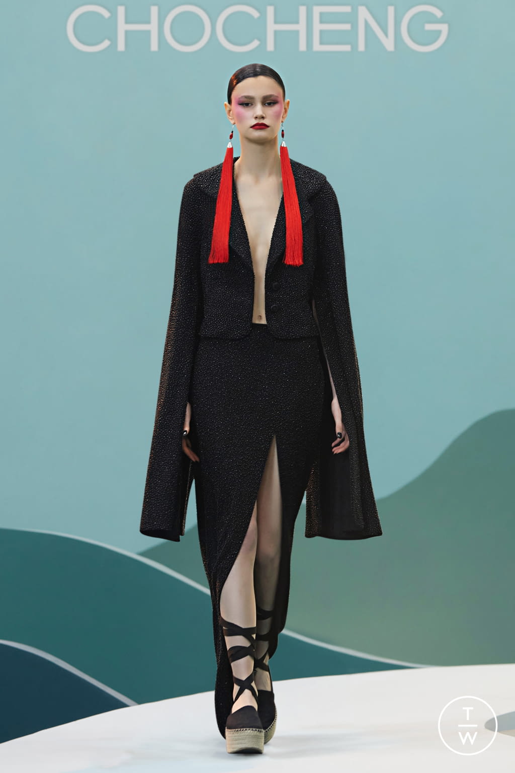 Fashion Week New York Fall/Winter 2021 look 21 de la collection Chocheng womenswear
