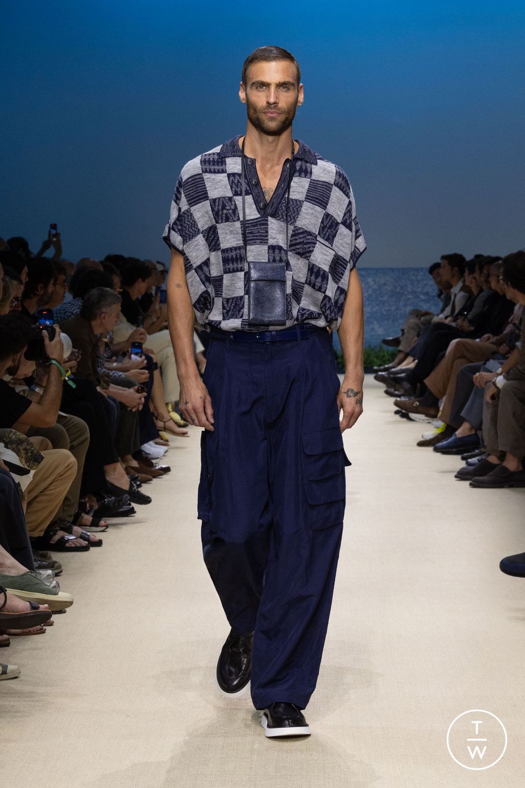 Fashion Week Milan Spring/Summer 2026 look 21 de la collection Giorgio Armani menswear