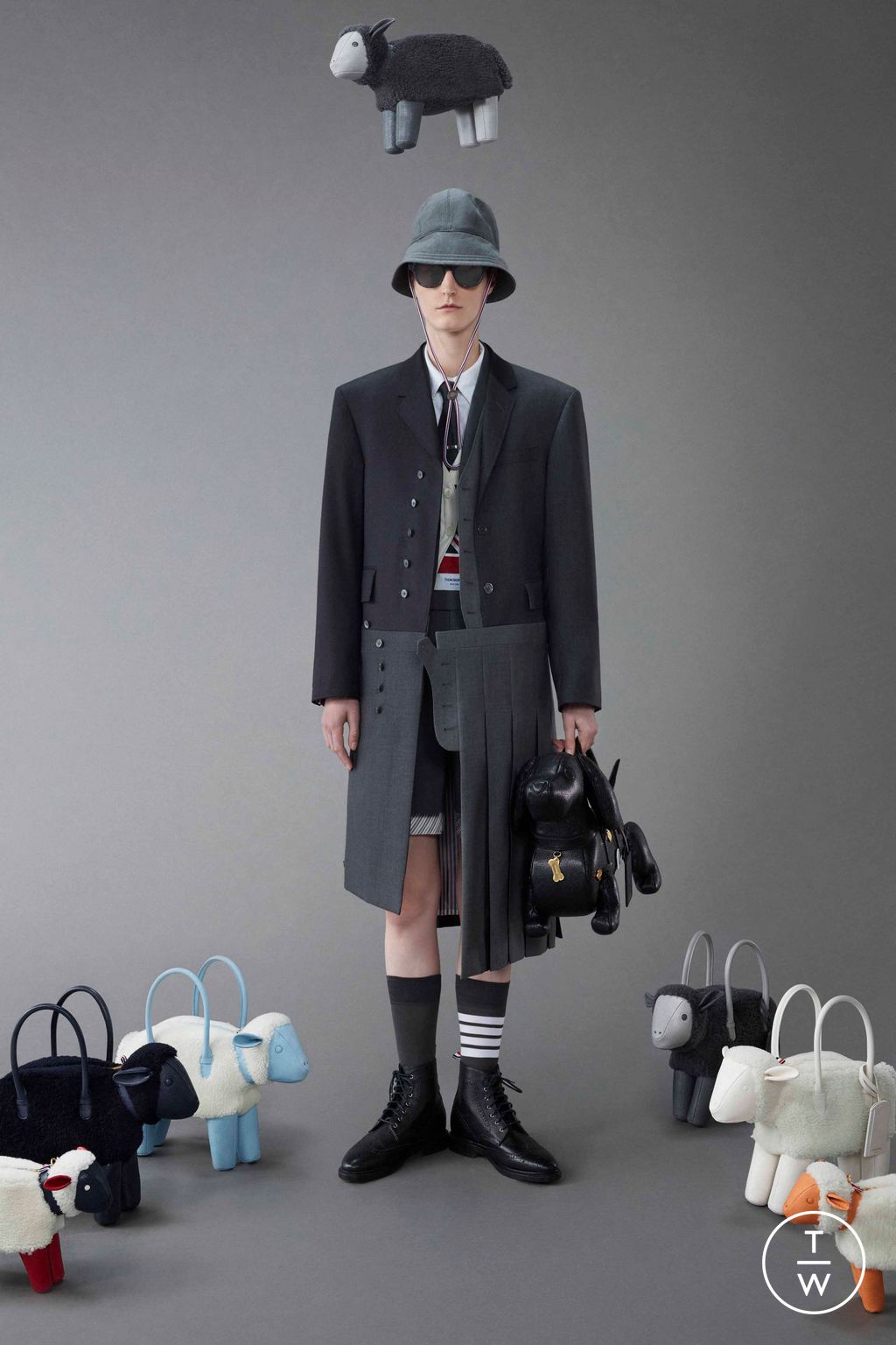 Fashion Week New York Resort 2024 look 2 from the Thom Browne collection womenswear