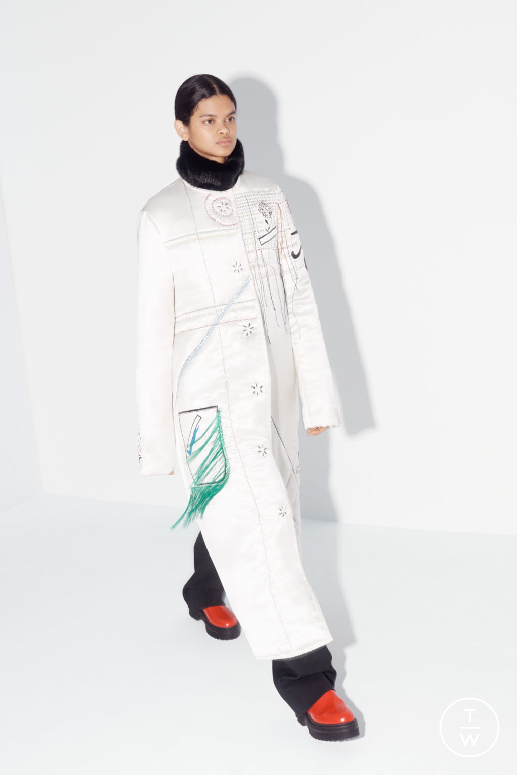 Fashion Week New York Pre-Fall 2021 look 26 from the Marina Moscone collection womenswear