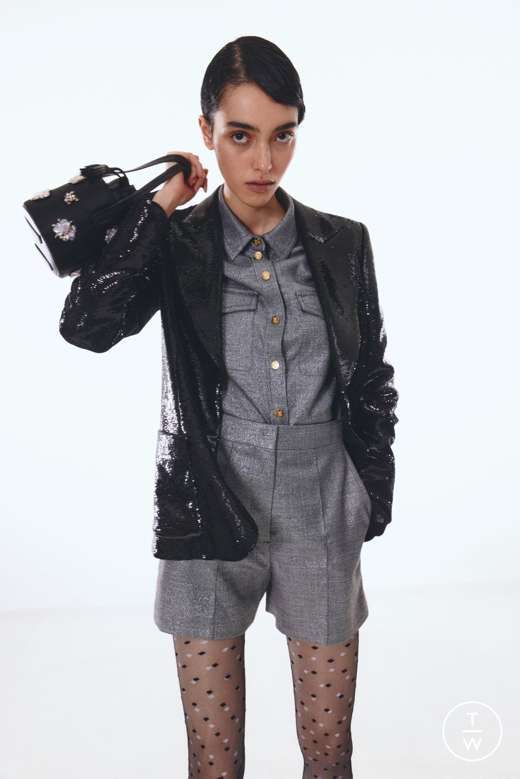 Fashion Week Paris Pre-Fall 2025 look 2 from the Giambattista Valli collection womenswear