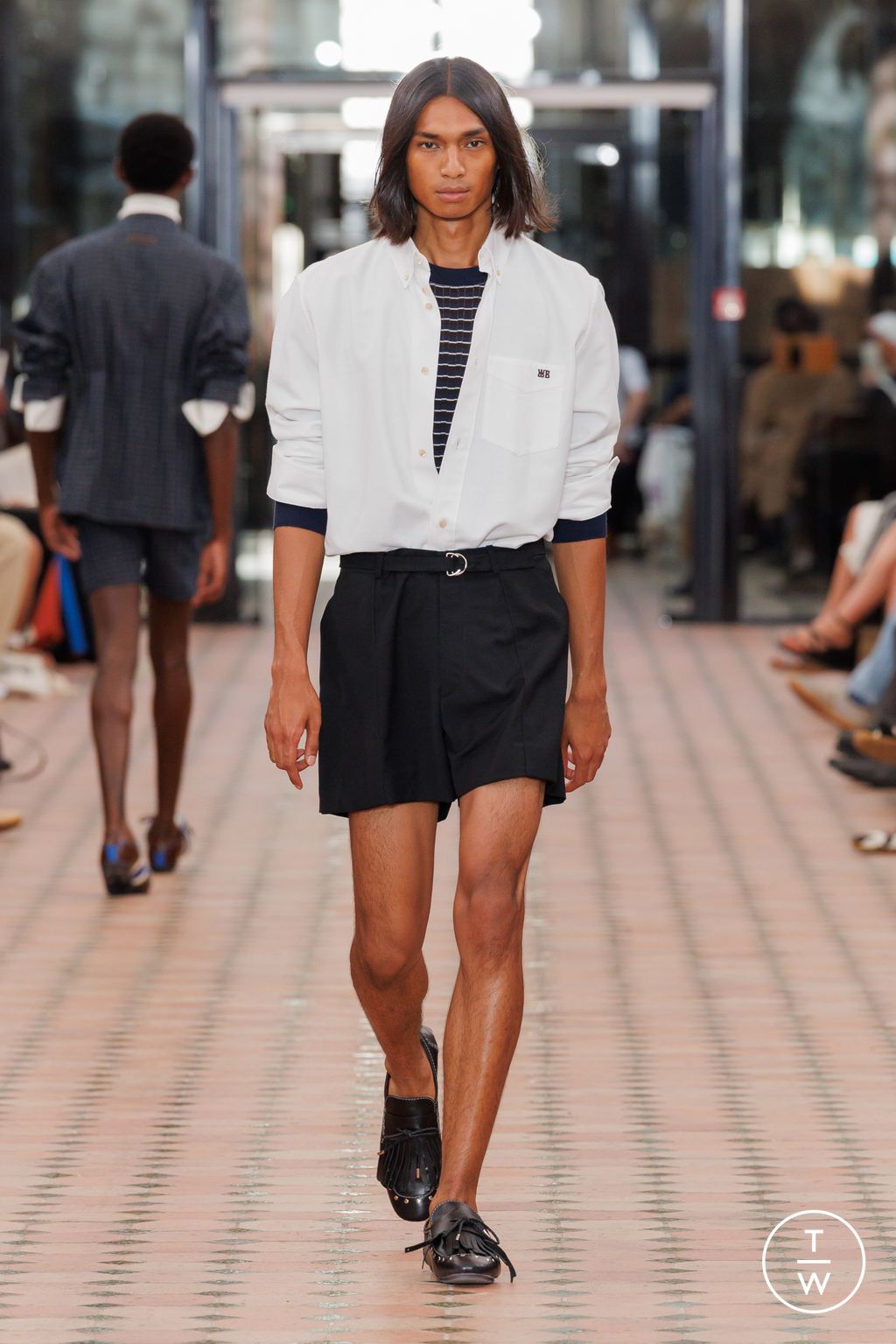Fashion Week Paris Spring/Summer 2026 look 2 from the Wales Bonner collection menswear