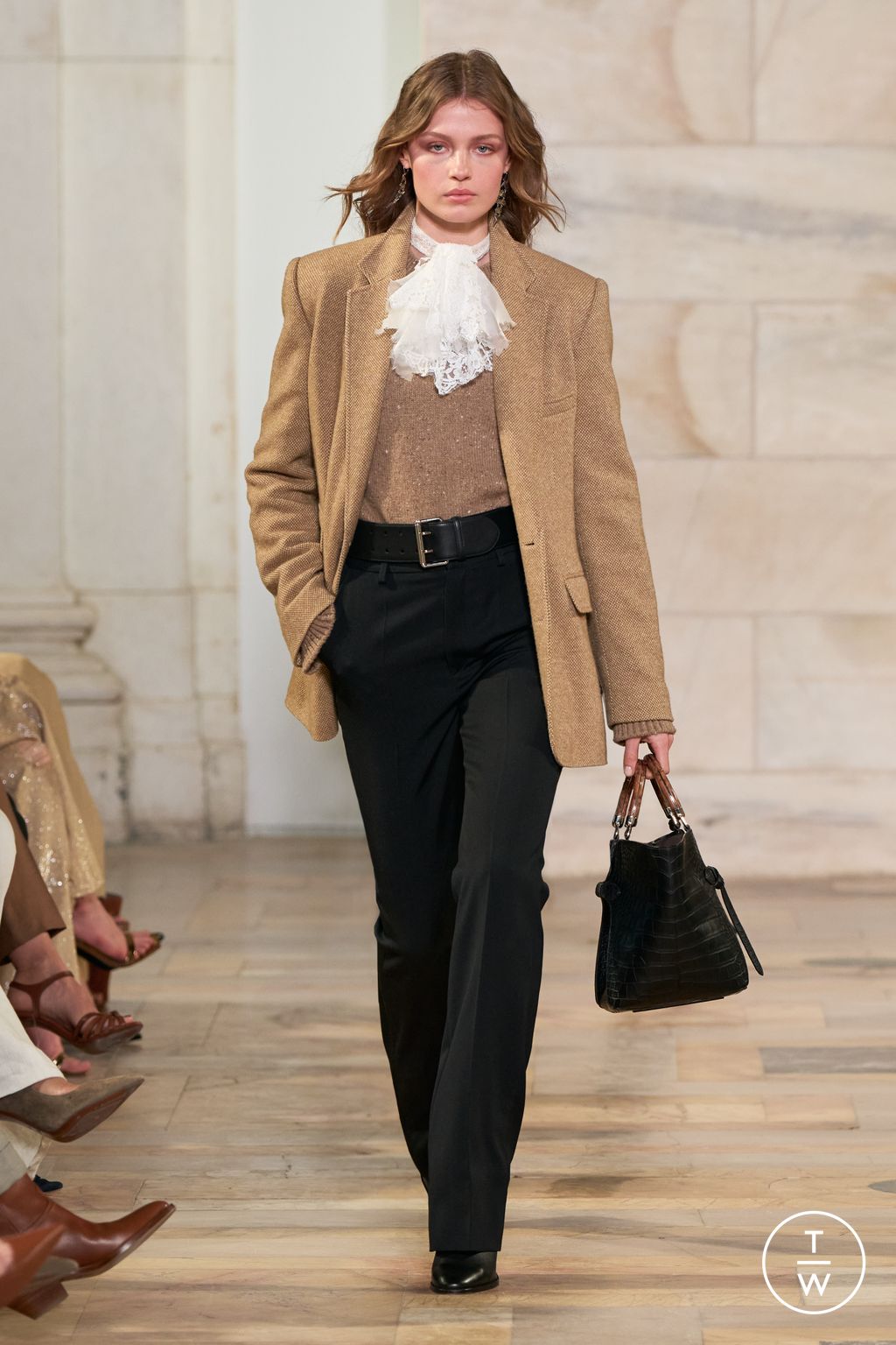 Fashion Week New York Fall/Winter 2025 look 3 from the Ralph Lauren collection womenswear