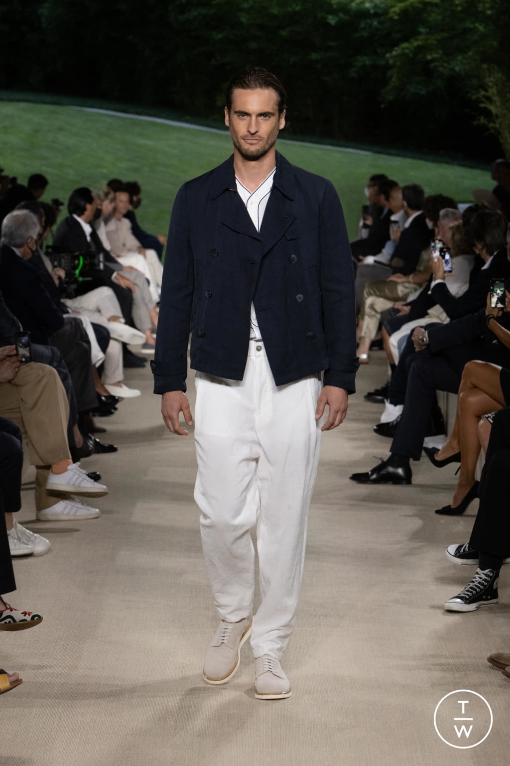 Fashion Week Milan Spring/Summer 2022 look 3 from the Giorgio Armani collection menswear