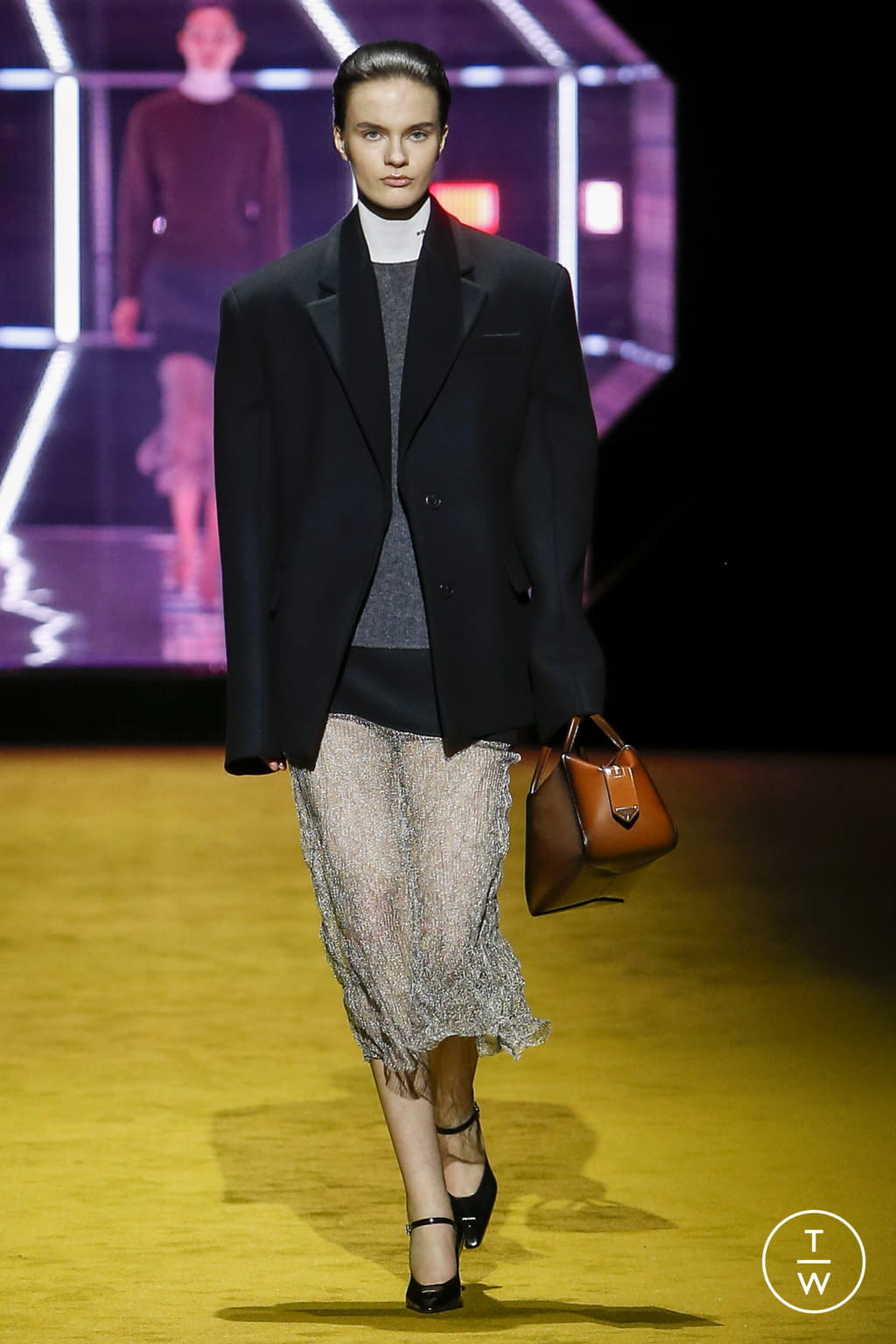 Fashion Week Milan Fall/Winter 2022 look 3 from the Prada collection womenswear
