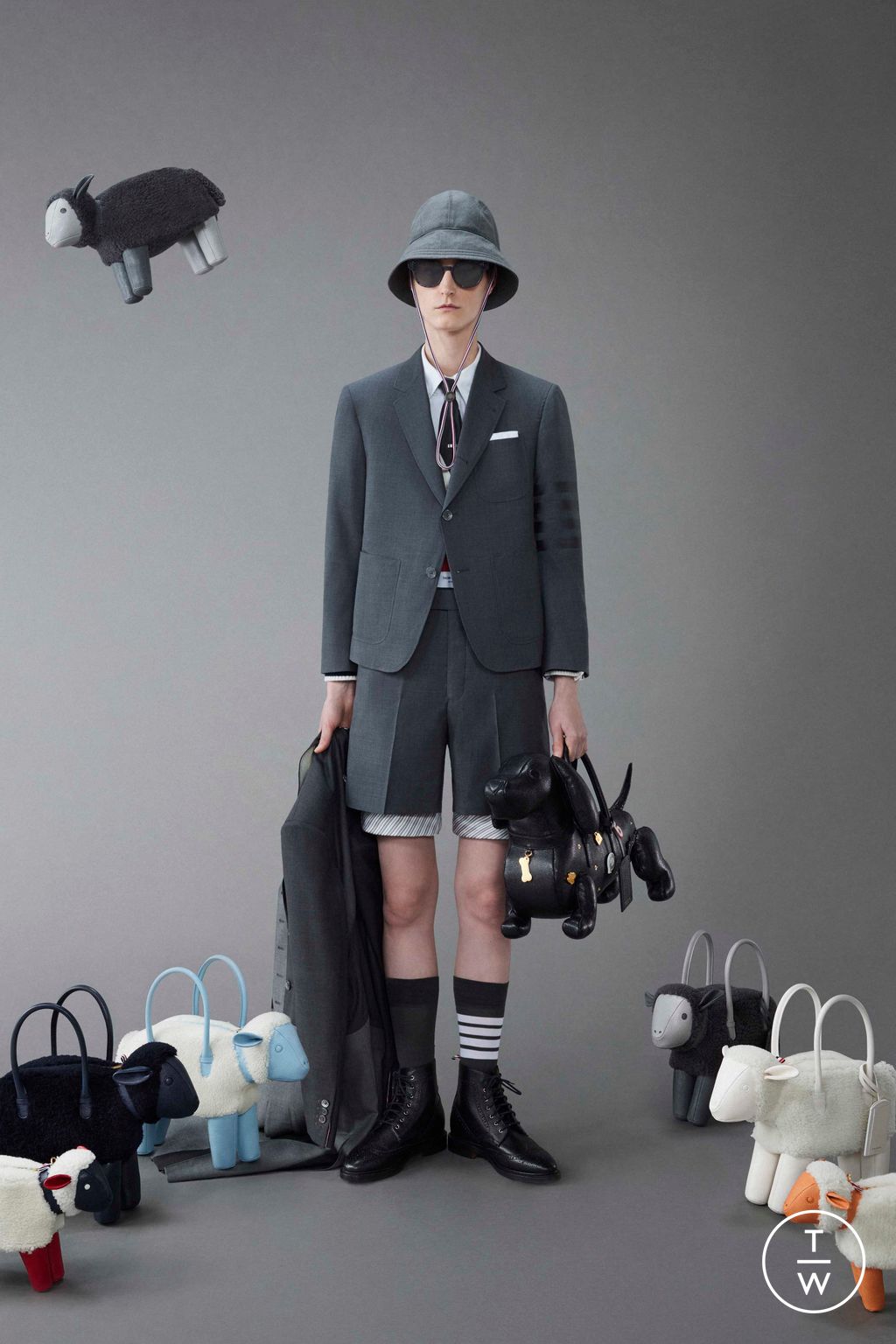 Fashion Week New York Resort 2024 look 3 from the Thom Browne collection womenswear