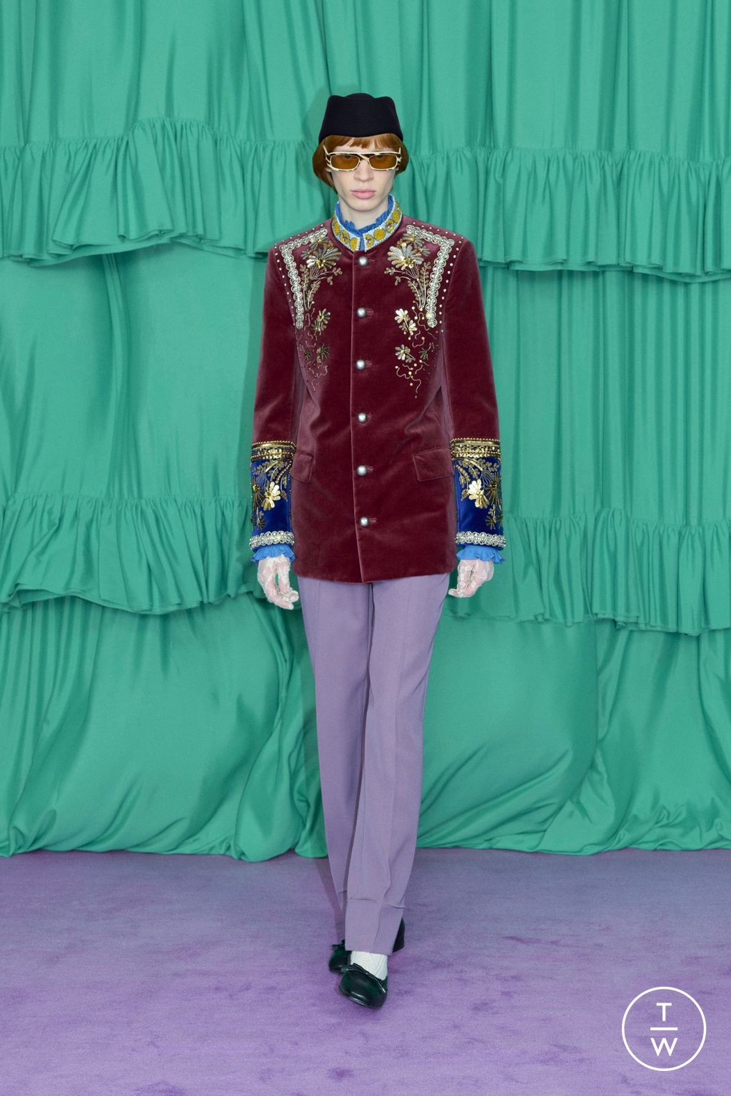 Fashion Week Paris Pre-Fall 2025 look 69 from the Valentino collection womenswear