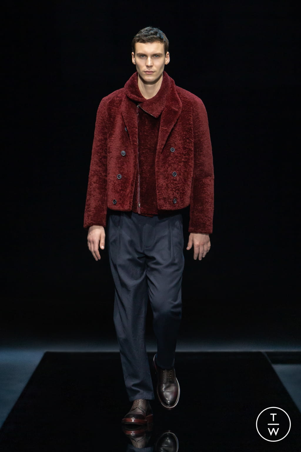 Fashion Week Milan Fall/Winter 2021 look 35 from the Giorgio Armani collection menswear