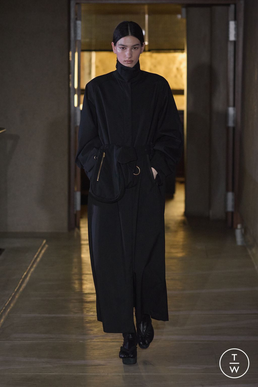 Fashion Week Paris Fall/Winter 2026 look 3 from the Mame Kurogouchi collection womenswear