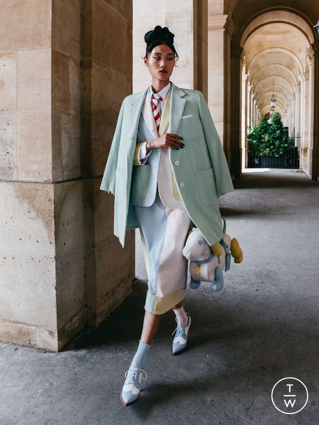 Fashion Week New York Resort 2023 look 3 from the Thom Browne collection womenswear