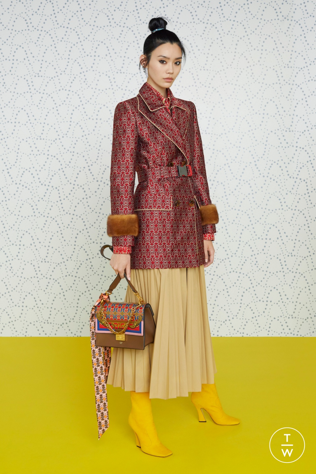 Fashion Week Milan Pre-Fall 2019 look 4 from the Fendi collection 女装