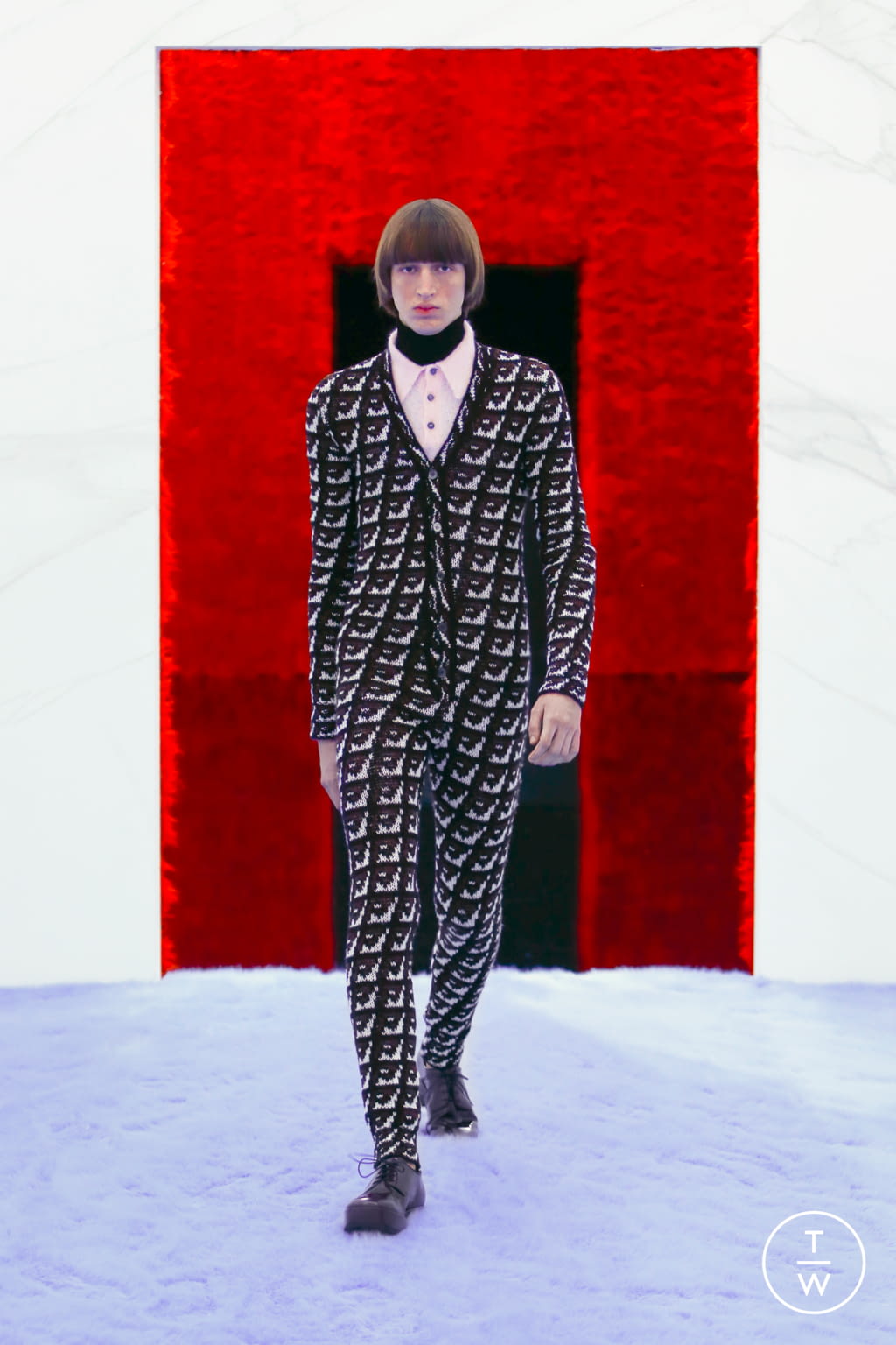 Fashion Week Milan Fall/Winter 2021 look 4 from the Prada collection 男装