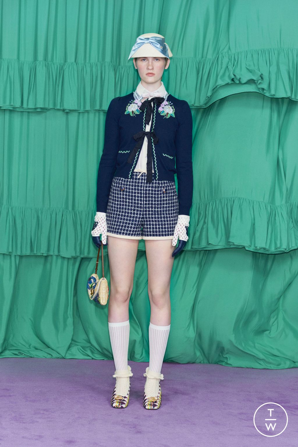 Fashion Week Paris Pre-Fall 2025 look 82 from the Valentino collection womenswear