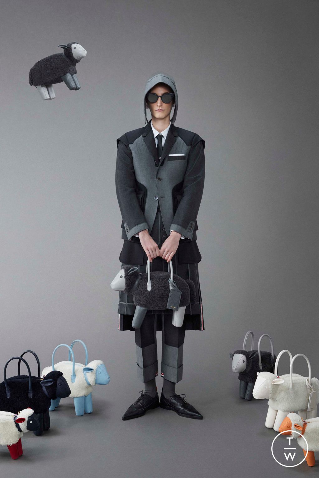 Fashion Week New York Resort 2024 look 4 from the Thom Browne collection womenswear