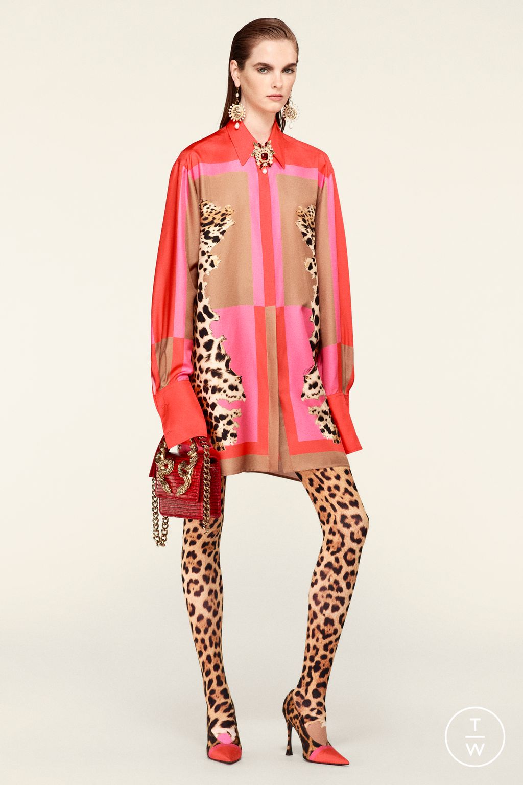 Fashion Week Milan Resort 2026 look 4 from the Roberto Cavalli collection womenswear