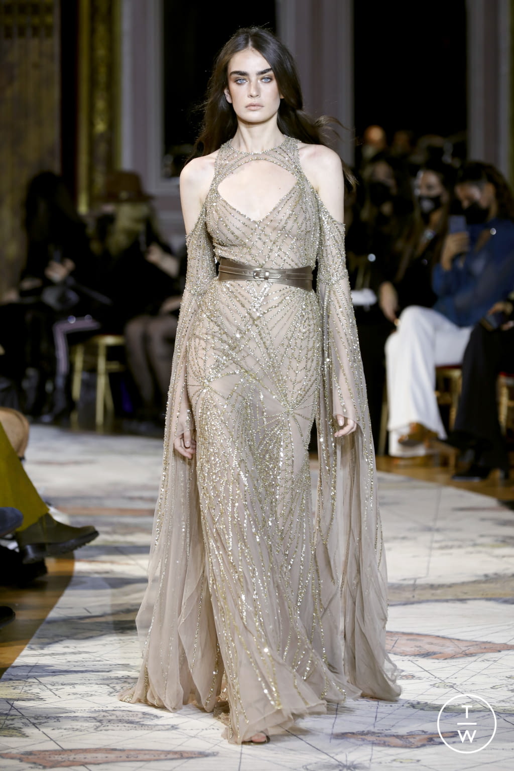 Fashion Week Paris Spring/Summer 2022 look 46 from the Zuhair Murad collection 高级定制