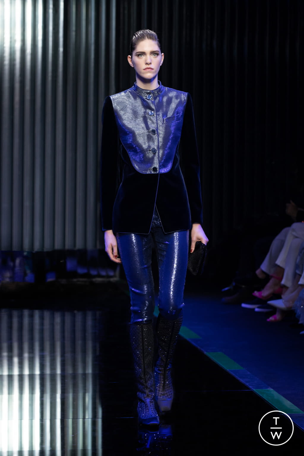 Fashion Week Milan Fall/Winter 2022 look 49 from the Giorgio Armani collection womenswear