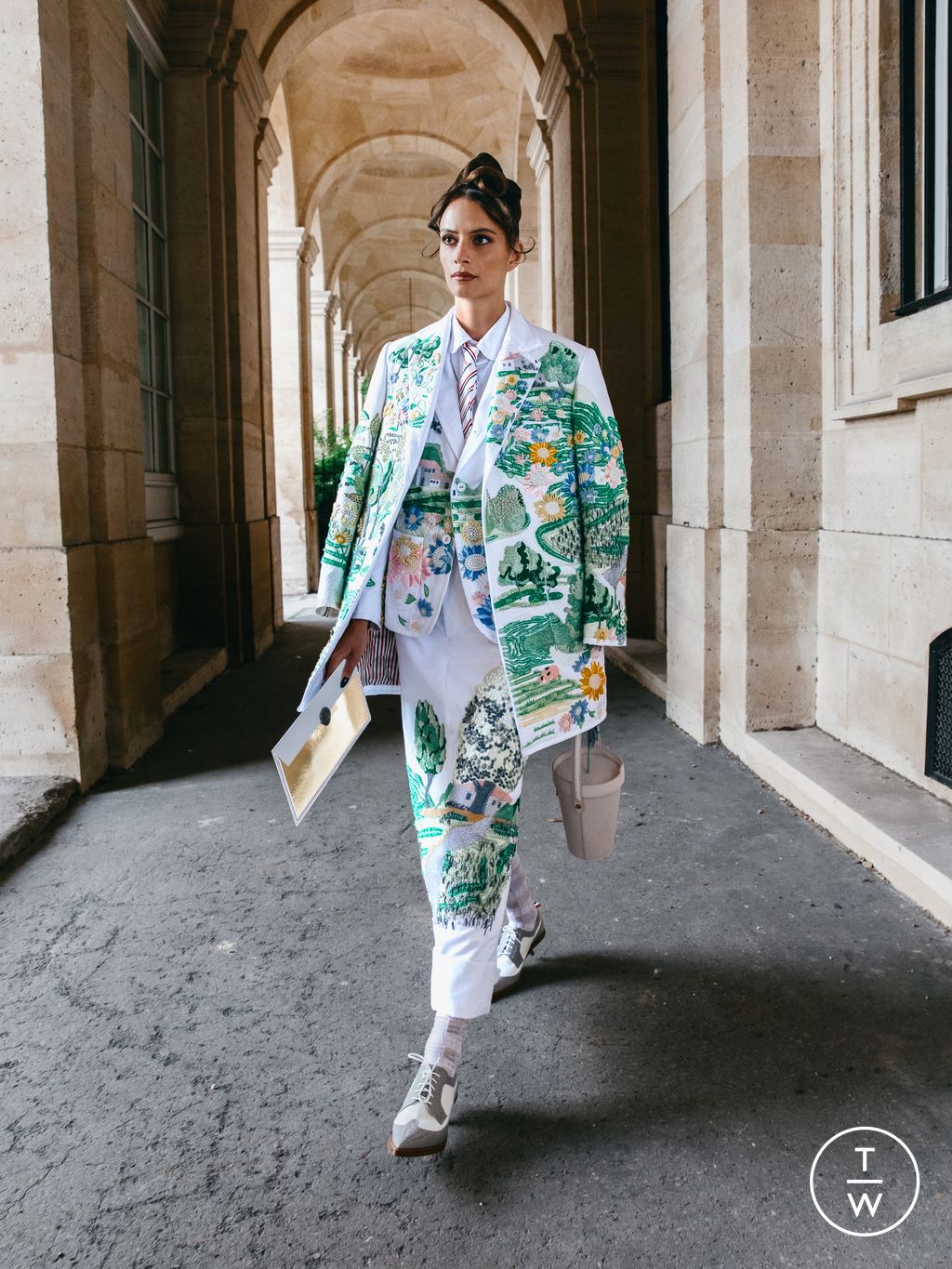 Fashion Week New York Resort 2023 look 4 from the Thom Browne collection womenswear