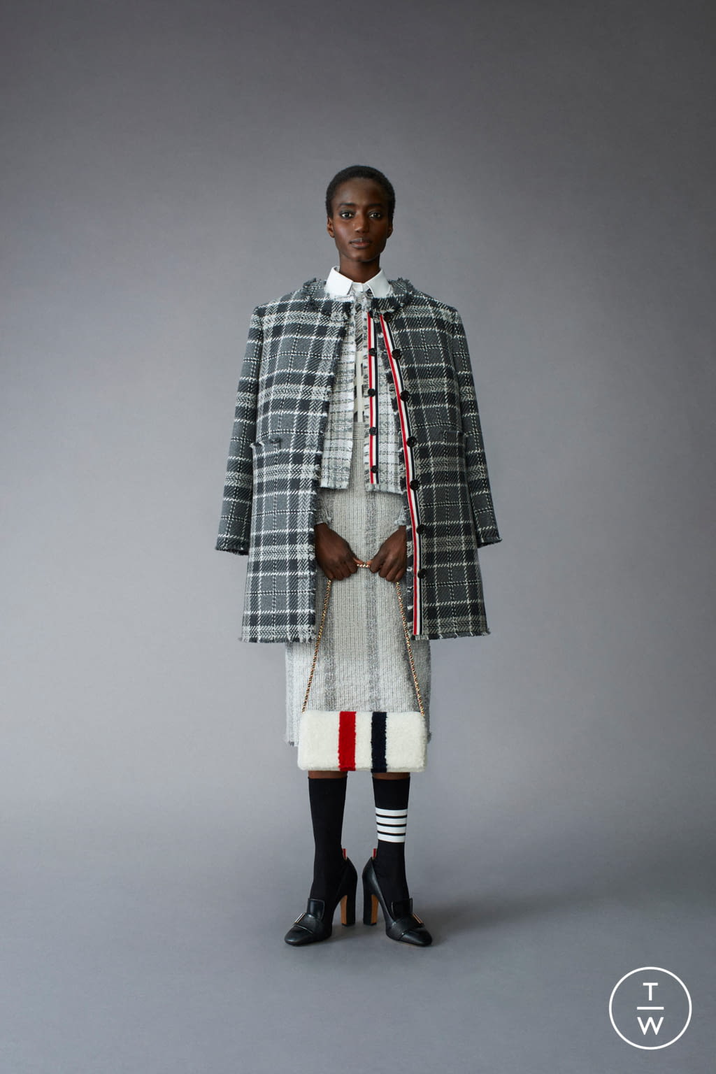 Fashion Week Paris Pre-Fall 2021 look 5 from the Thom Browne collection womenswear