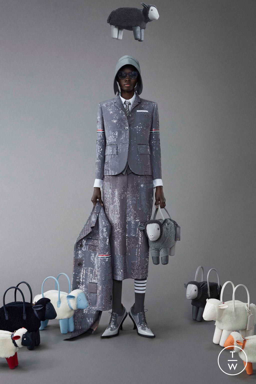 Fashion Week New York Resort 2024 look 5 from the Thom Browne collection womenswear