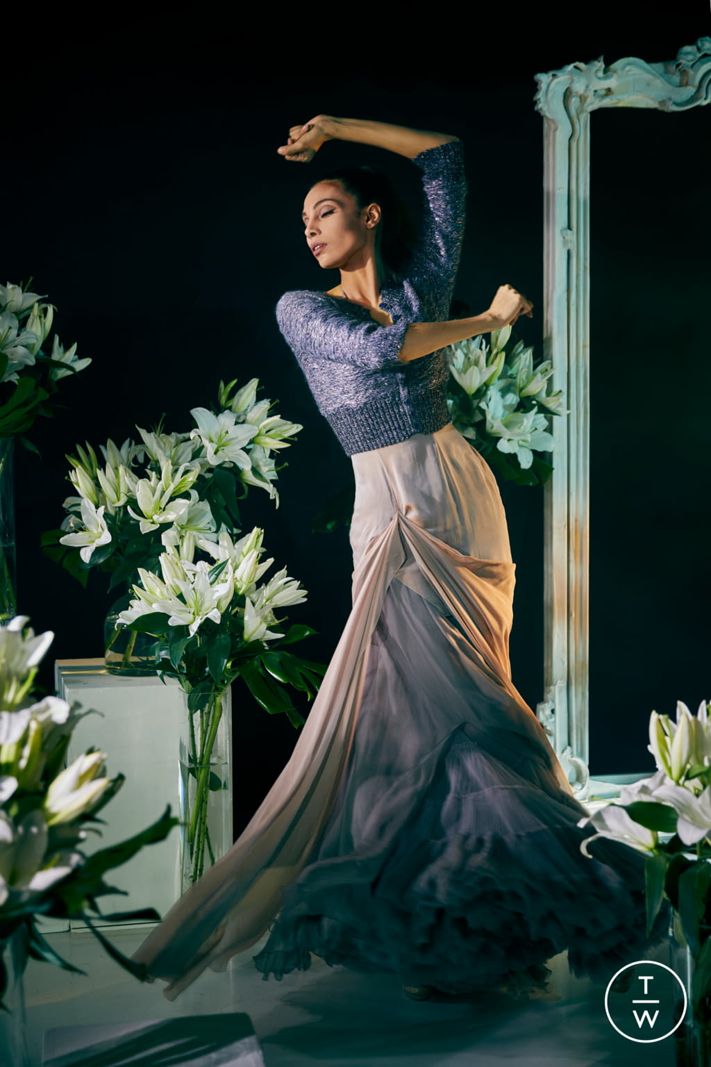 Fashion Week Paris Spring/Summer 2021 look 57 de la collection Julien Fournié couture