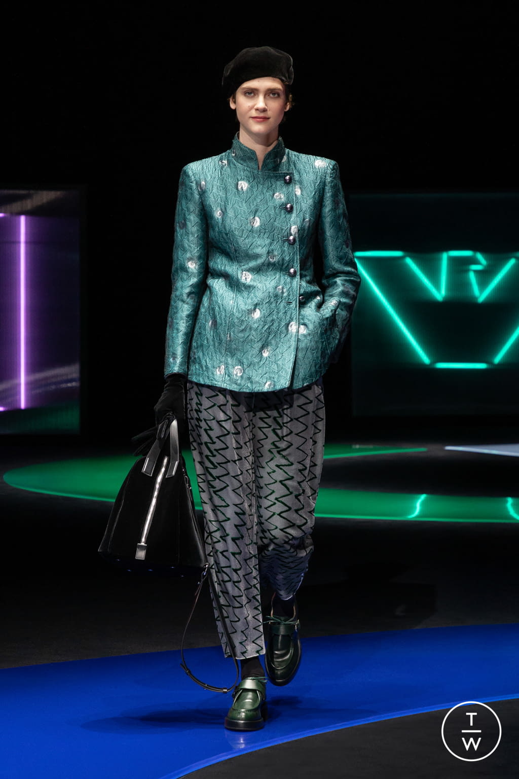Fashion Week Milan Fall/Winter 2021 look 58 from the Emporio Armani collection womenswear
