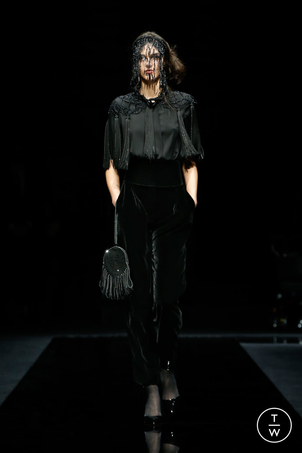 Fashion Week Milan Pre-Fall 2020 look 58 from the Giorgio Armani collection womenswear