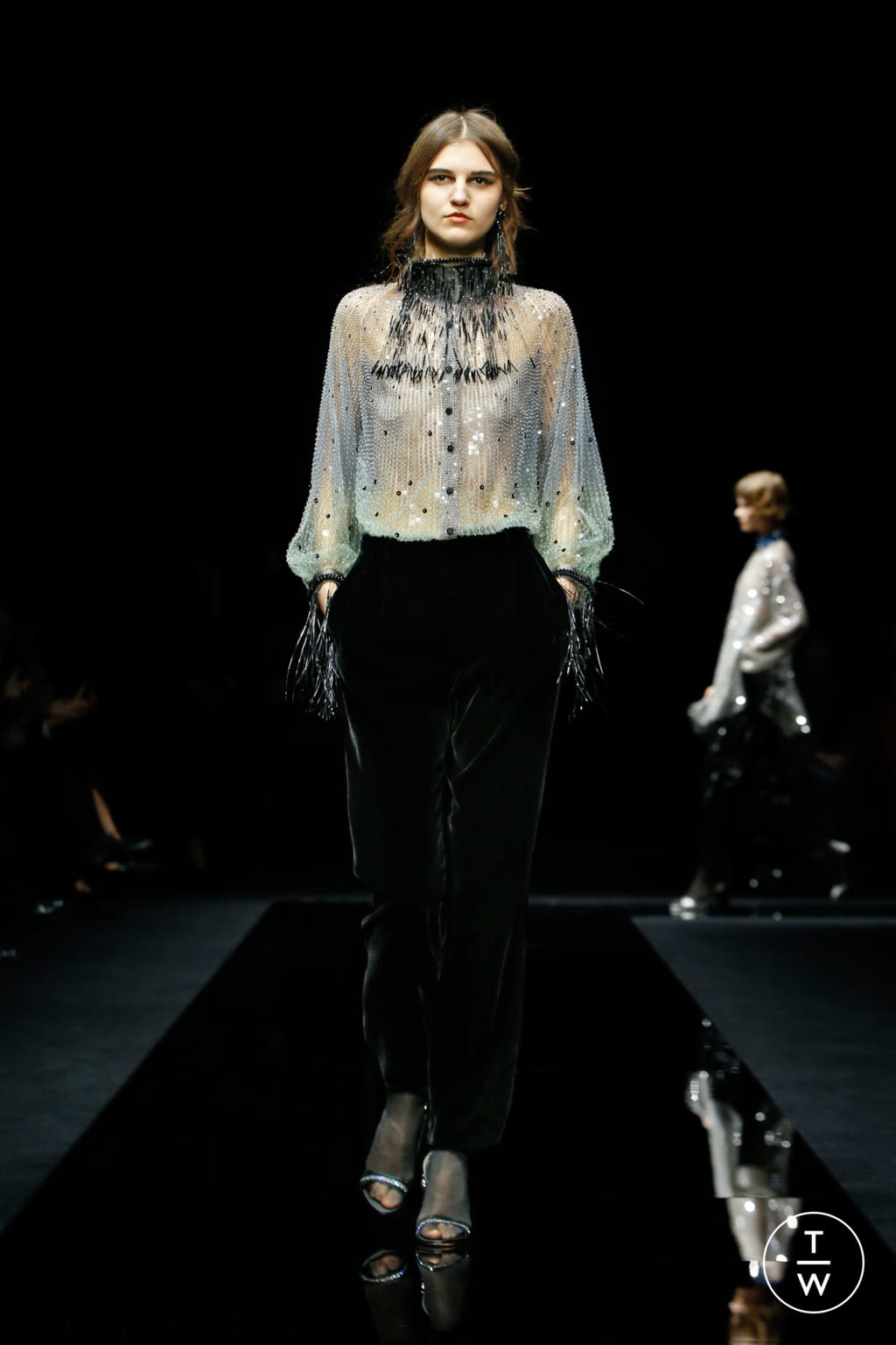 Fashion Week Milan Pre-Fall 2020 look 59 from the Giorgio Armani collection womenswear