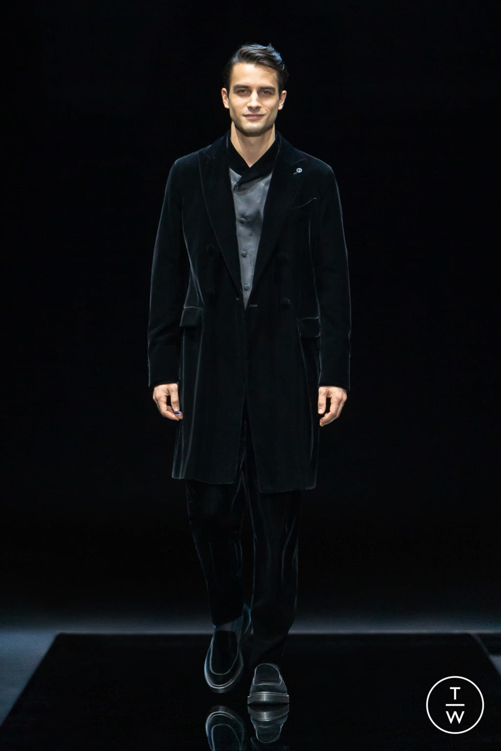Fashion Week Milan Fall/Winter 2021 look 59 from the Giorgio Armani collection menswear