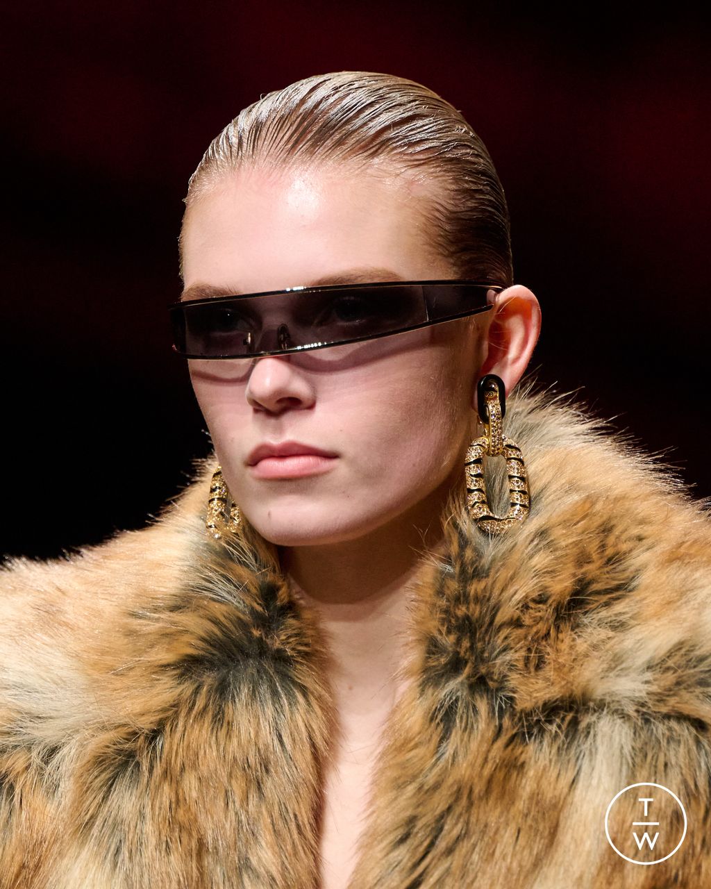 Fashion Week Milan Fall/Winter 2025 look 30 from the Roberto Cavalli collection womenswear accessories