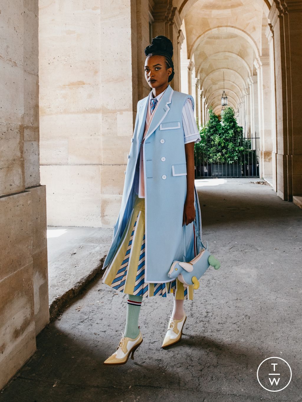 Fashion Week New York Resort 2023 look 5 from the Thom Browne collection womenswear