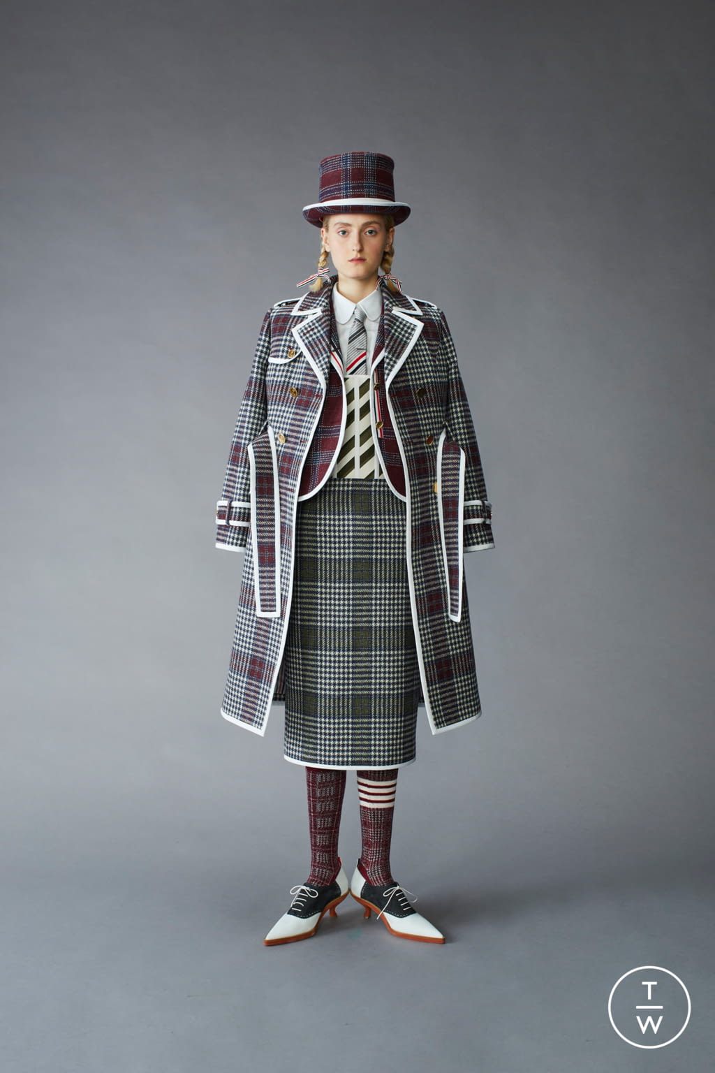 Fashion Week Paris Pre-Fall 2021 look 6 from the Thom Browne collection 女装