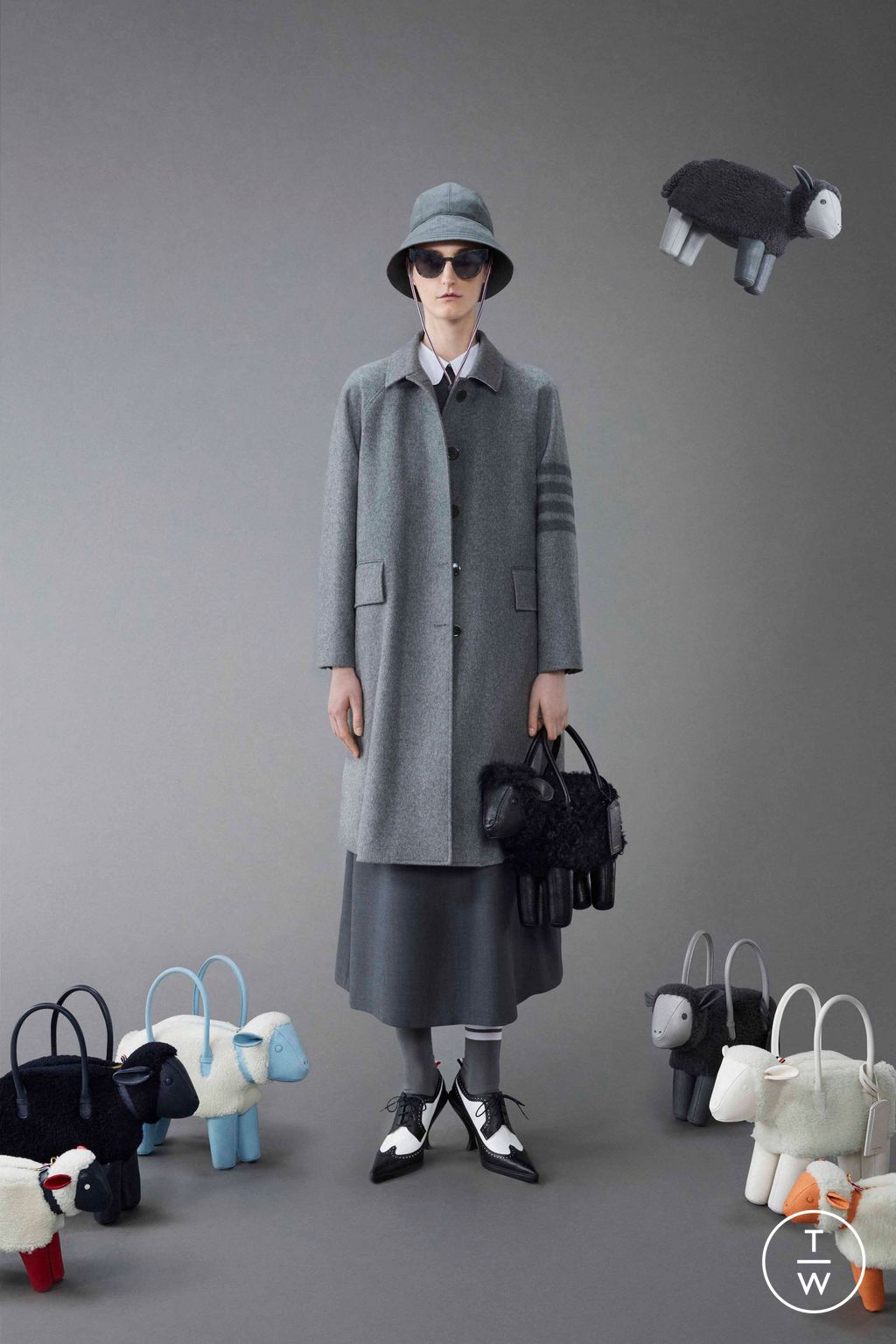 Fashion Week New York Resort 2024 look 6 from the Thom Browne collection womenswear