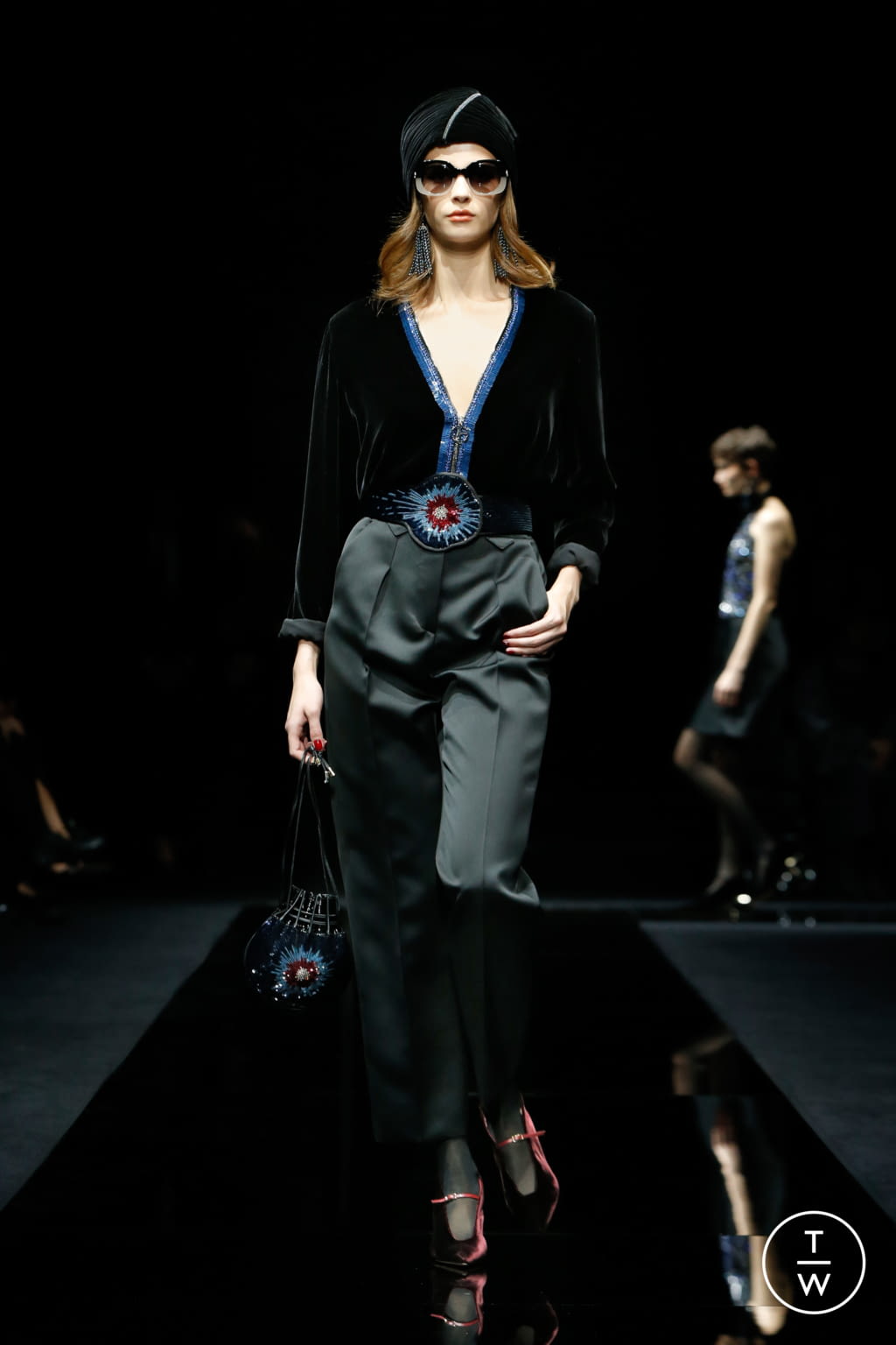 Fashion Week Milan Pre-Fall 2020 look 62 from the Giorgio Armani collection womenswear