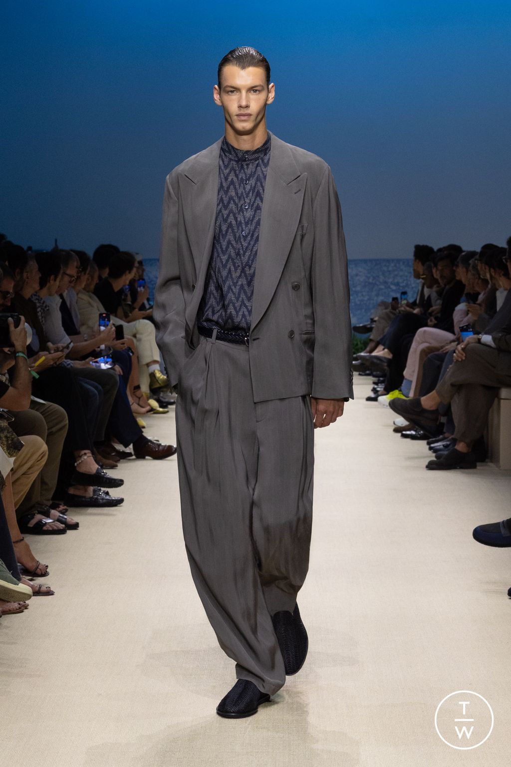 Fashion Week Milan Spring/Summer 2026 look 67 from the Giorgio Armani collection 男装