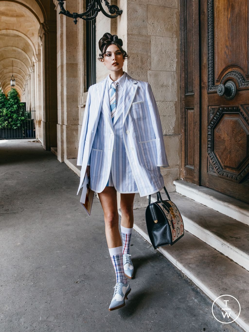 Fashion Week New York Resort 2023 look 6 from the Thom Browne collection 女装