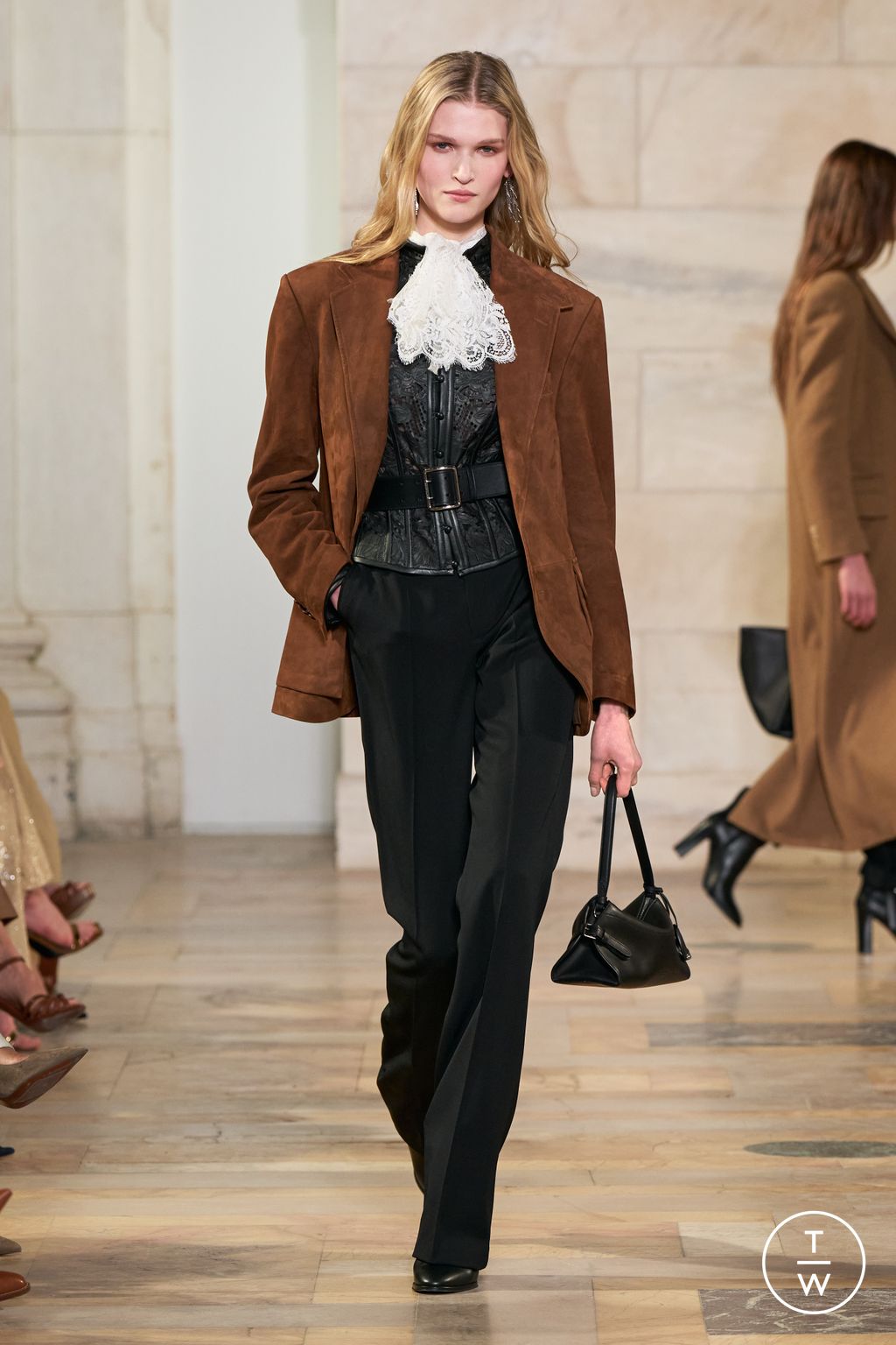 Fashion Week New York Fall/Winter 2025 look 7 from the Ralph Lauren collection womenswear