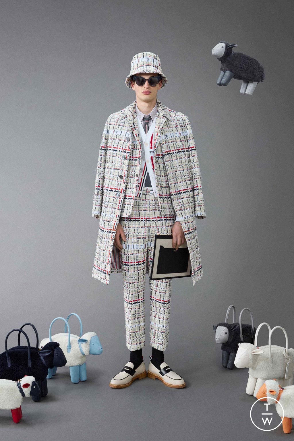 Fashion Week New York Resort 2024 look 7 from the Thom Browne collection menswear