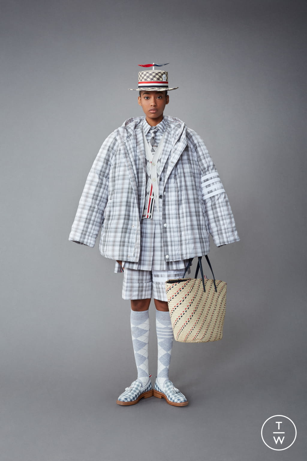 Fashion Week Paris Resort 2022 look 7 from the Thom Browne collection womenswear