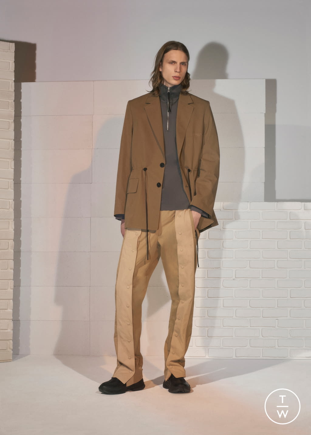 Fashion Week Paris Fall/Winter 2019 look 6 from the Maison Kitsuné collection 男装